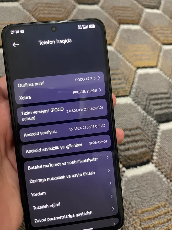 Poco x7 pro 12/256 120fps 4 Poco x7 pro 12/256 120fps 4