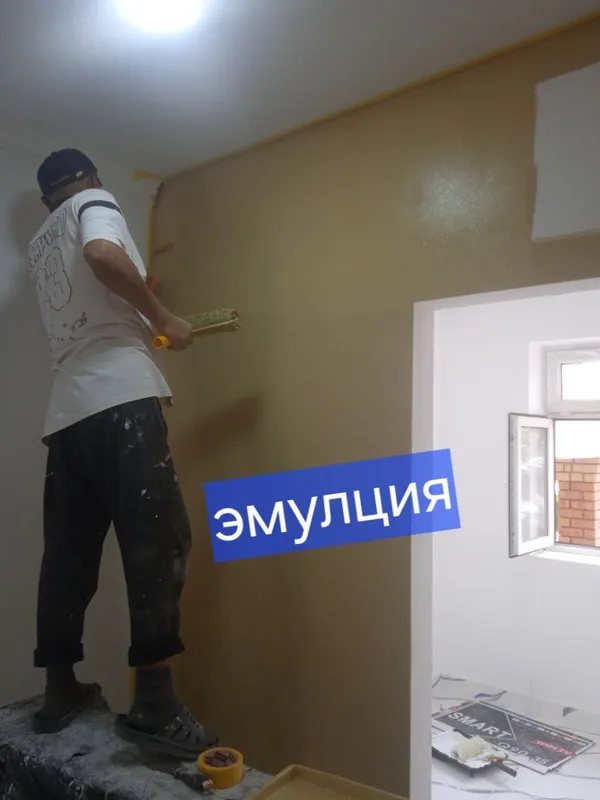 поклейка обоев ламинат обой епиштриш эмулция арзон — фото 1