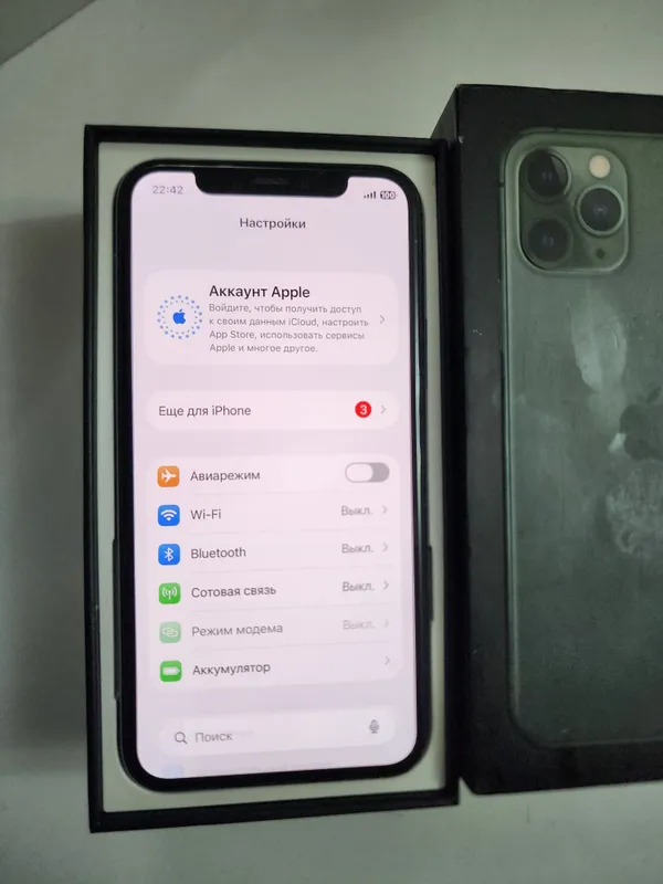 iPhone 11 Pro LL/A 256 ГБ, зелёный, полный комплект 9 iPhone 11 Pro LL/A 256 ГБ, зелёный, полный комплект 9