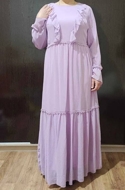 Женское платье лавандового цвета — фото 2