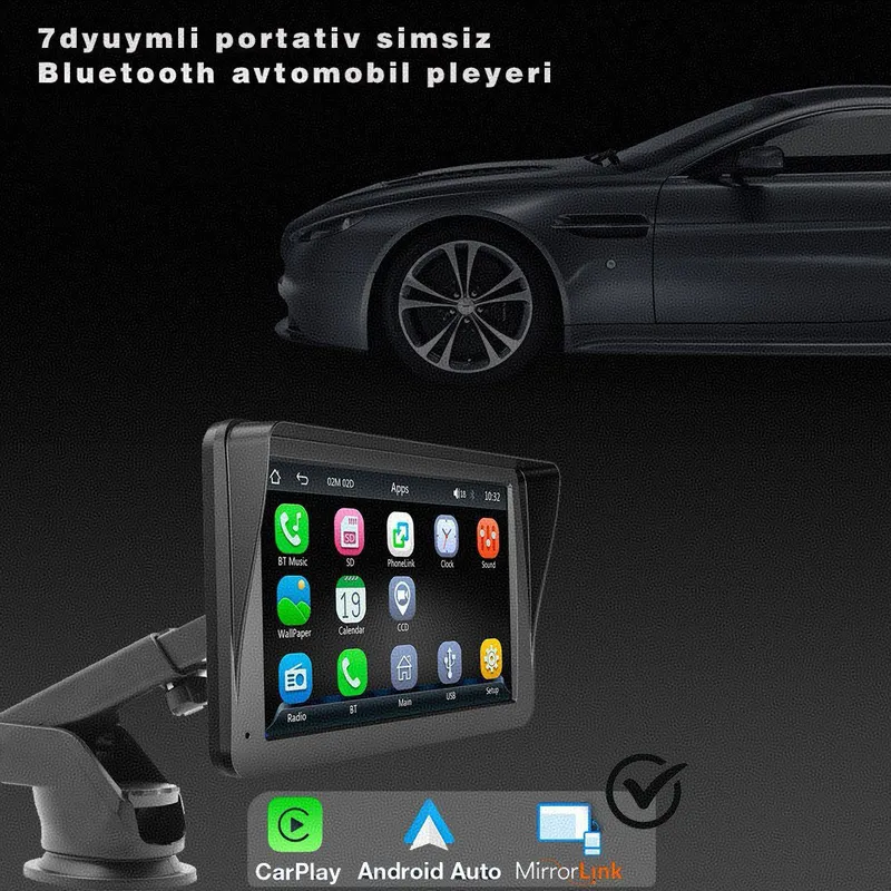 Портативная беспроводная мультимедиа Carplay 7 дюймов BTH 4 Портативная беспроводная мультимедиа Carplay 7 дюймов BTH 4