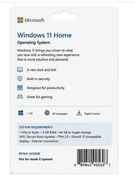 ! Microsoft Windows 11 Home Retail электронная лицензия, все языки — фото 2
