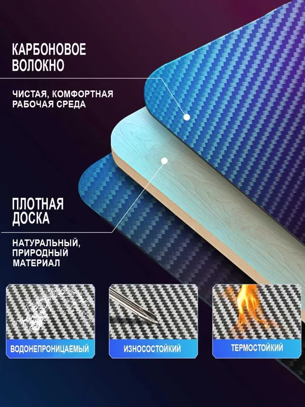 Стол компьютерный игровой с RGB подсветкой — фото 2