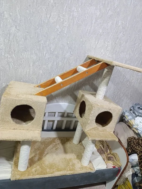 Котодомик когтеточка для кошек лежак 3 этажа — фото 4 Котодомик когтеточка для кошек лежак 3 этажа — фото 4