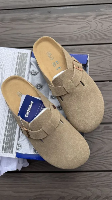 Birckenstock бежевого цвета 3
