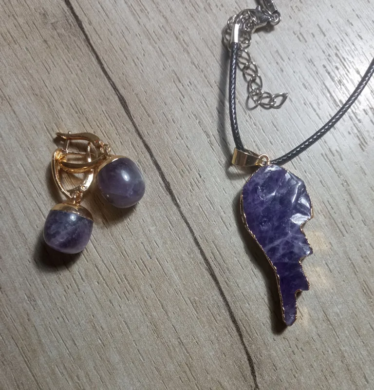 кулон и серьги из аметиста 1 кулон и серьги из аметиста 1