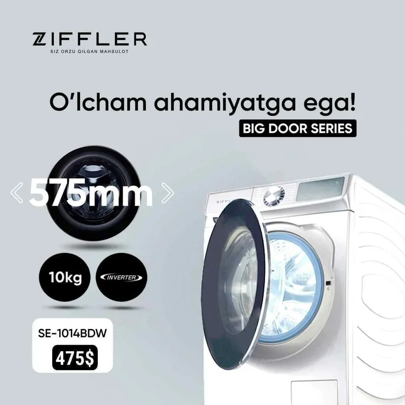 Стиральная машина ZIFFLER 10 кг — фото 3 Стиральная машина ZIFFLER 10 кг — фото 3