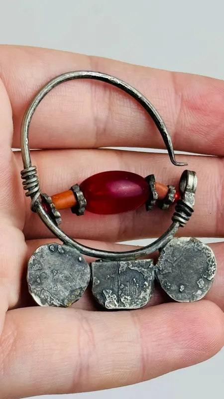 серьги сережки серебро 19 век антикварные старинны — фото 4 серьги сережки серебро 19 век антикварные старинны — фото 4