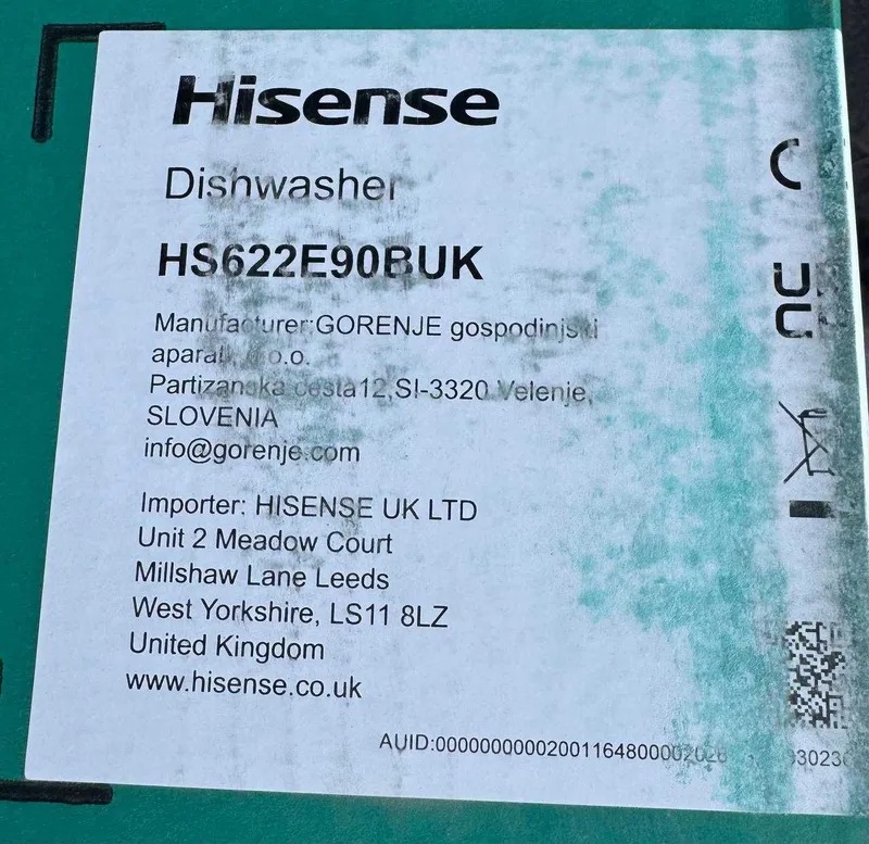 Посудомоечная машина Hisense HS622E90BUK 7 Посудомоечная машина Hisense HS622E90BUK 7