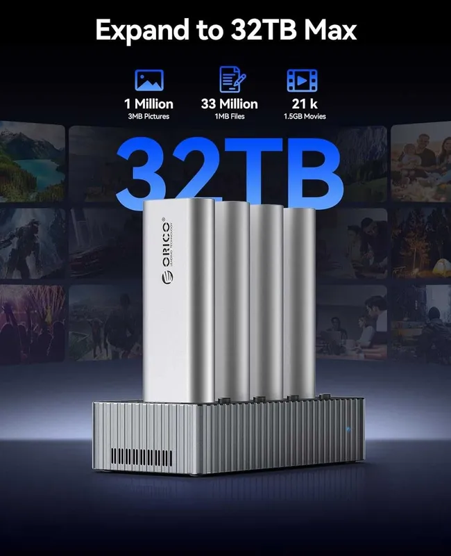 Док-Станция и офлайн дупликатор для M.2 SSD Nvme Orico IT48N-C — фото 3