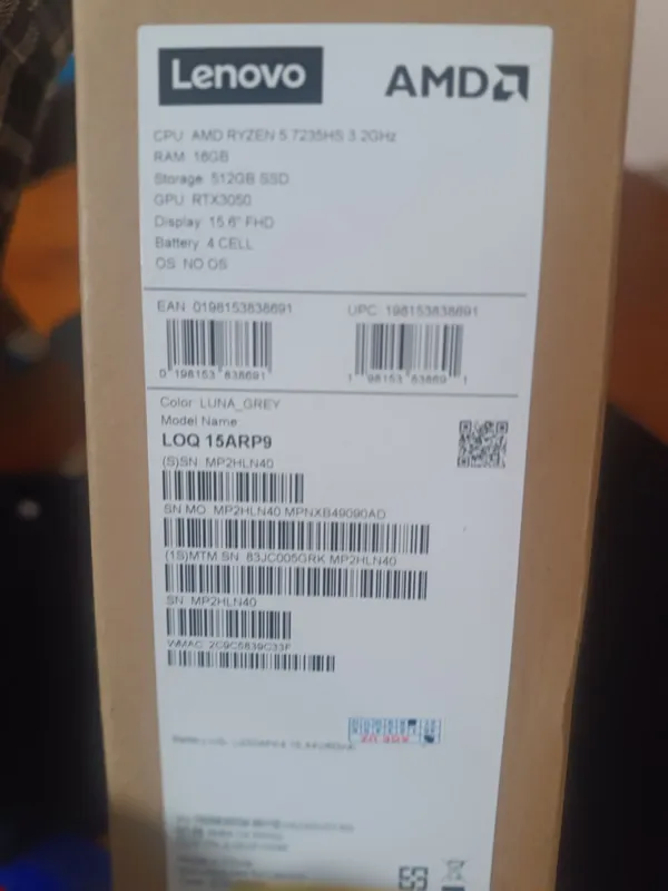 LenovoLOQ15 RTX3050 6gb DDR5 16 gb 3 LenovoLOQ15 RTX3050 6gb DDR5 16 gb 3