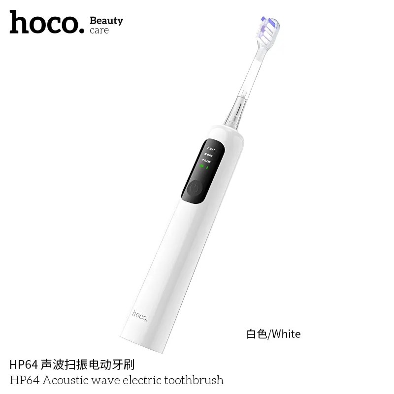 Hoco HP64 Acoustic wave Электрическая зубная щётка звуковая 3 реж IPX7 — фото 1