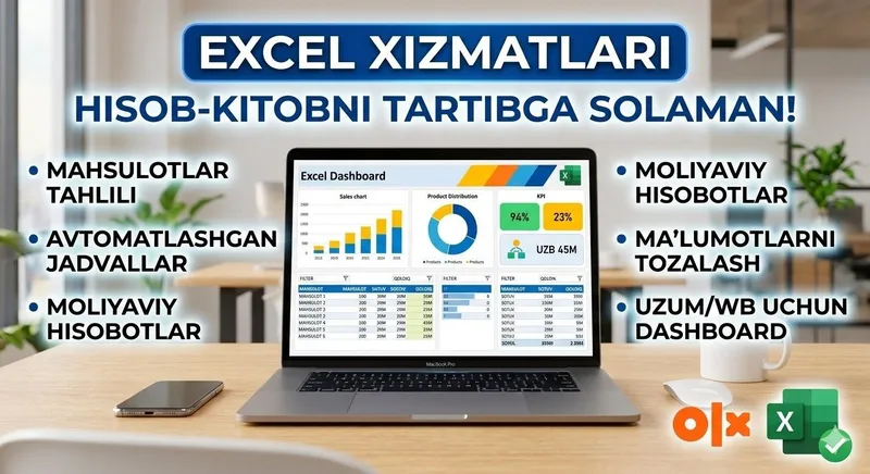 Excelda professional jadvallar va hisobotlar tayyorlash