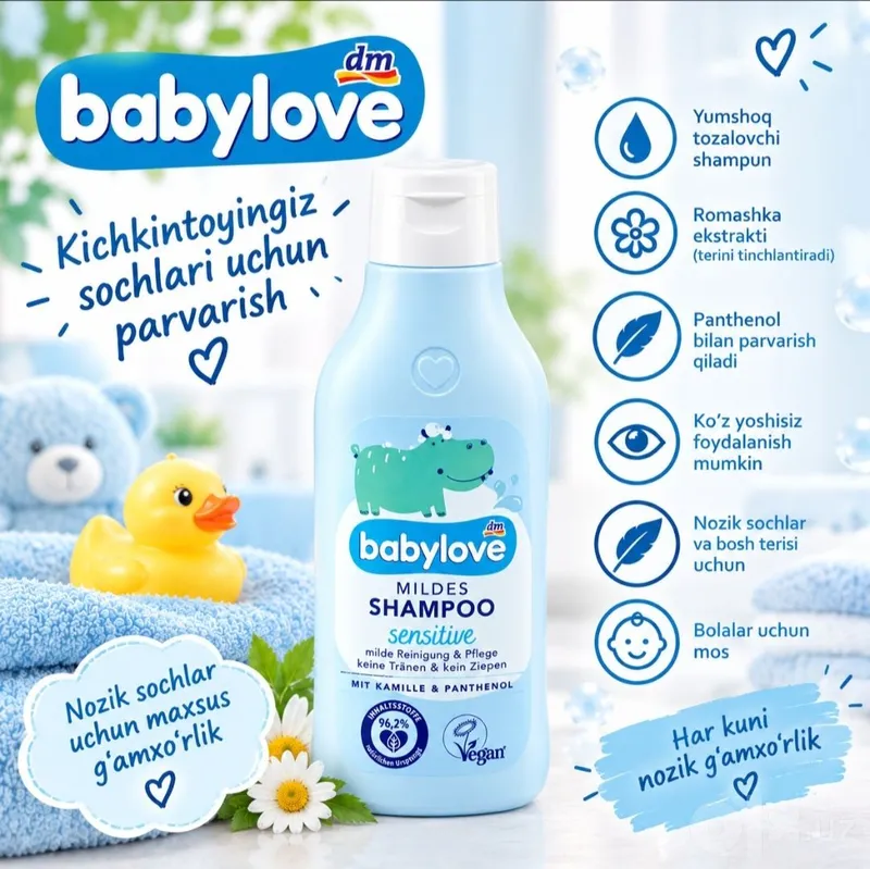 Babylove bolalar va chaqaloqlar uchun parvarish vositalari 2 Babylove bolalar va chaqaloqlar uchun parvarish vositalari 2