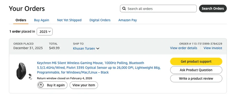 Продается мышка Keychron M6 Silent Wireless Gaming — фото 6