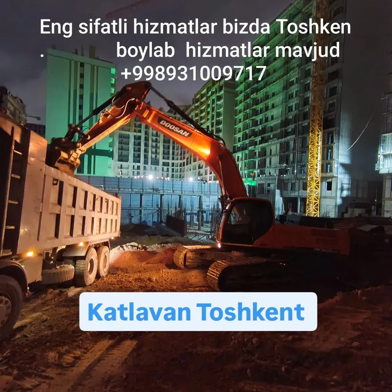 Toshkent boylab luboy abyomdegi katlavan qazsh ishlarni qlb beramz — фото 1