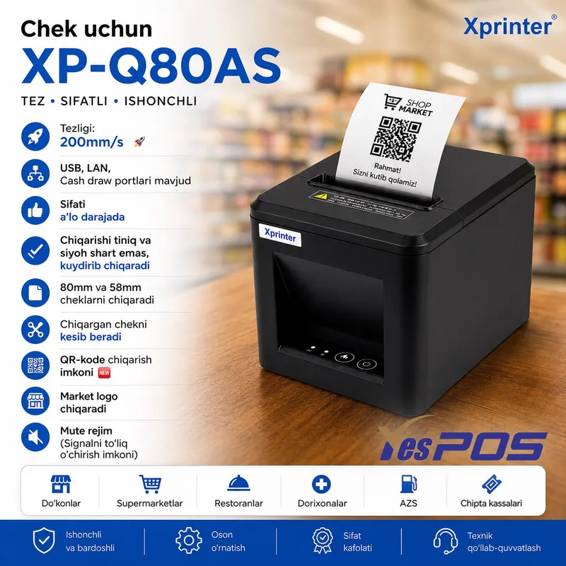 Chek uchun XP-Q80AS printer 1