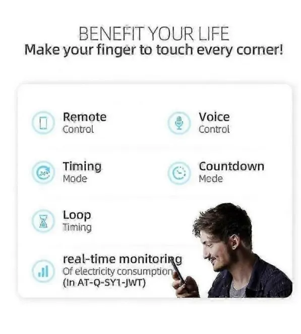 Умный выключатель  63А Wi-Fi / Tongou / Smart life — фото 1