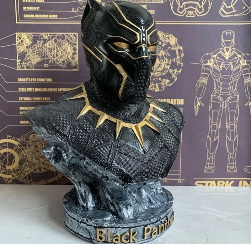 Фигурка-бюст Черная пантера (Black Panther), 17 см, коллекционная — фото 1
