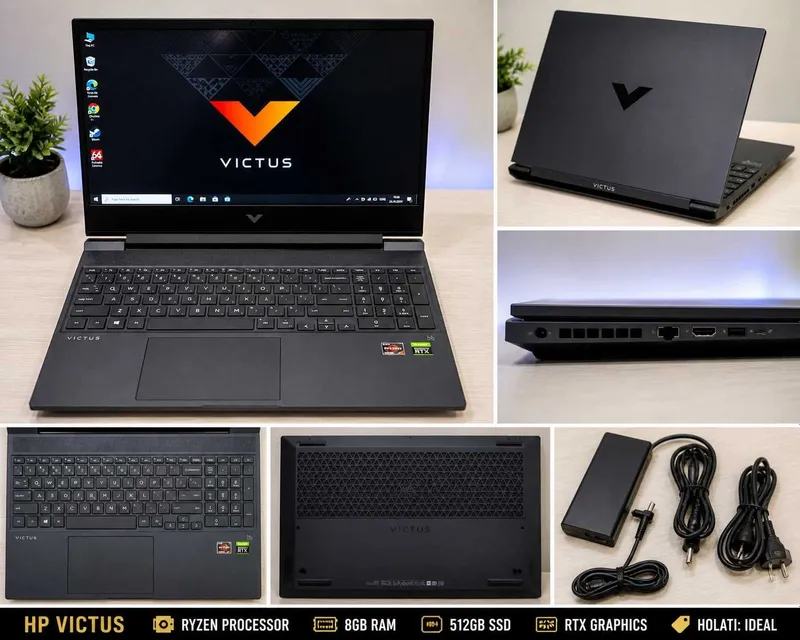 HP Victus 15 Ryzen 5, 8GB RAM, 512GB SSD – ideal holat! — фото 3