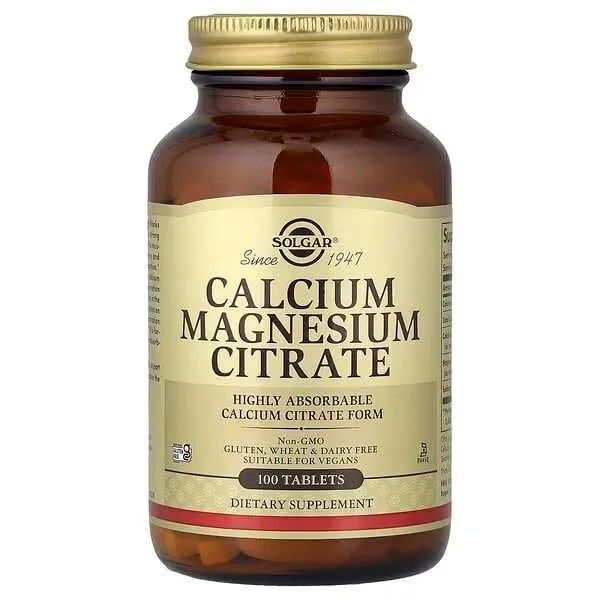 Solgar Calcium Magnesium Citrate 100 Tablets Solgar Calcium Magnesium Citrate 100 Tablets