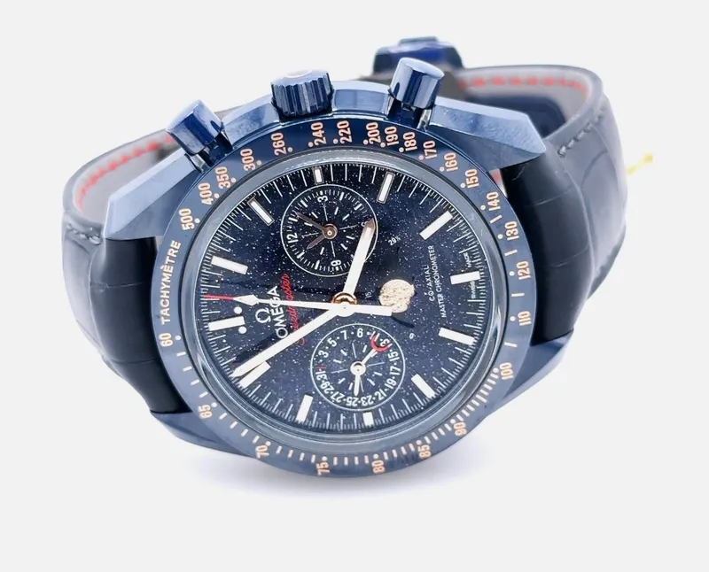 Часы Omega Speedmaster Moonphase (Синяя керамика / Авантюрин) — фото 3