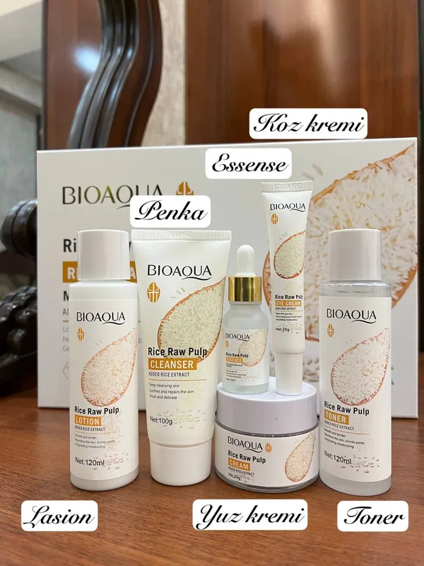 BIOAQUA brendidan kuchli oqartiruvchi guruchli nabor