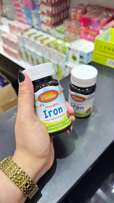 Bolalar uchun temir, tabiiy qulupnay ta'mi bilan, 15 mg, Kid's Chewable Iron, Natural Strawberry Flavor, 15 mg — фото 1