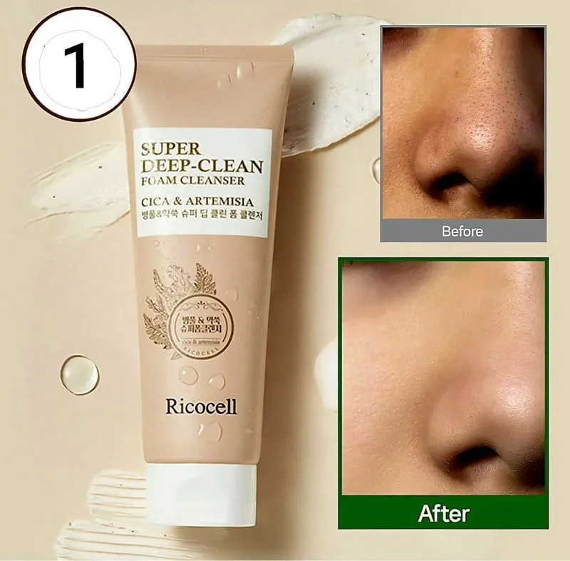 Super deep clean foam cleanser cica & artemisia ricocell