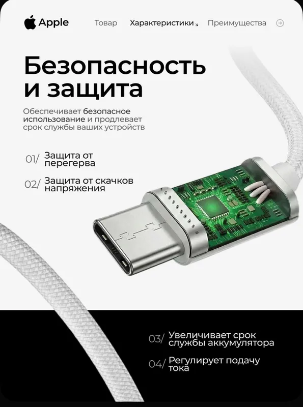 Кабель Type-C/Type-C высокого качества 2