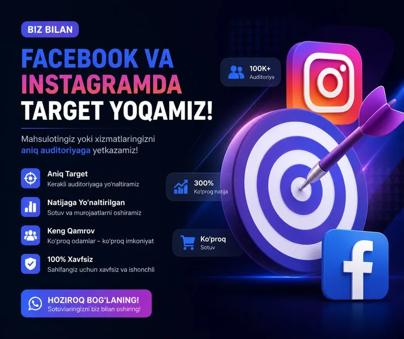 Targetolog Target yoqish Target Darsi Online