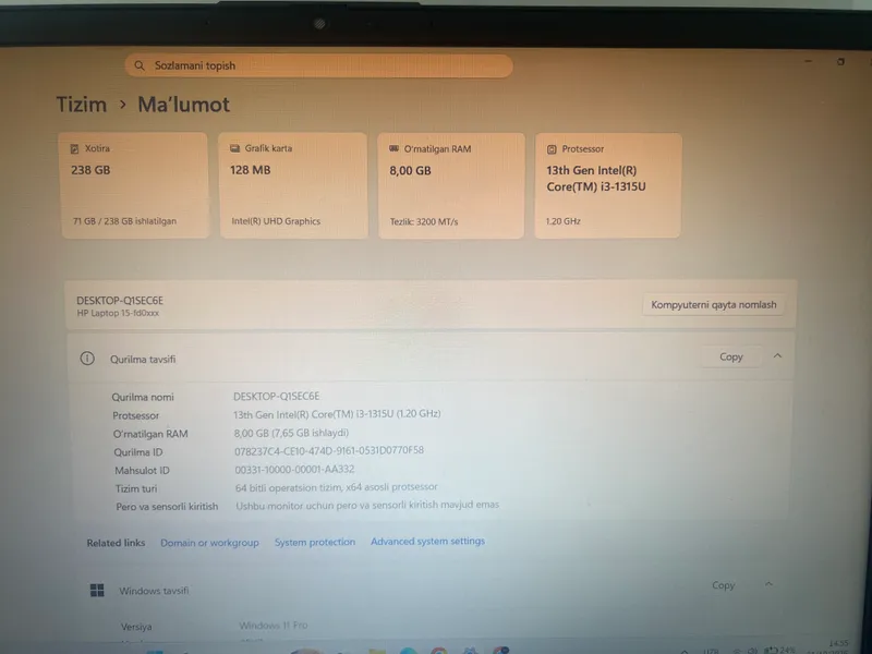 Ноутбук HP 3