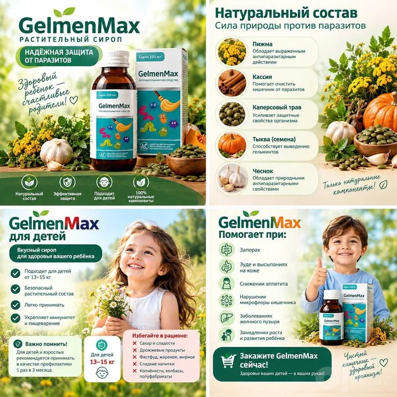 GelmenMax. Противогелминтное средство в основе растительных трав 2 GelmenMax. Противогелминтное средство в основе растительных трав 2