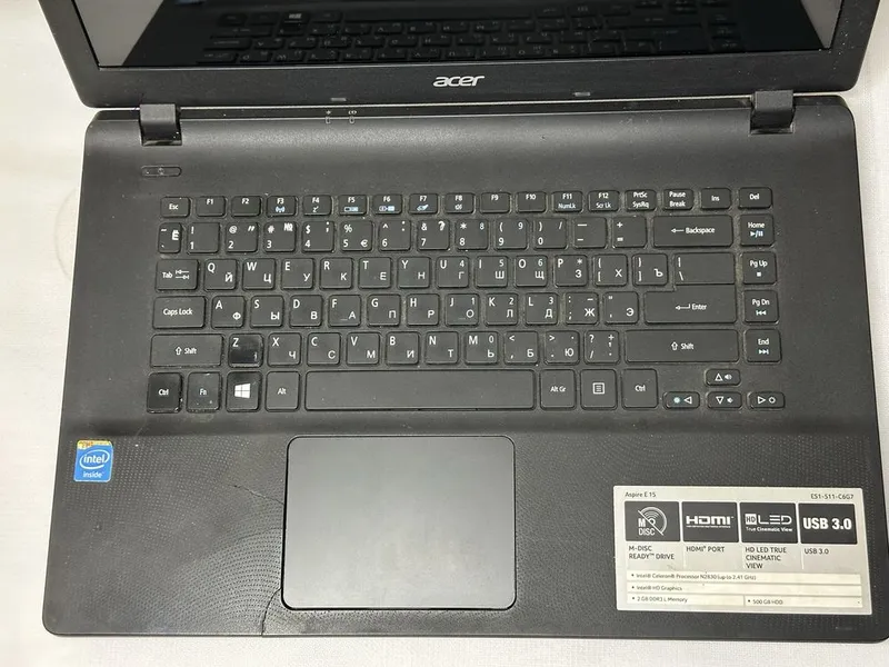 Продается ноутбук acer Aspire E15 Intel N2830 4/500 батарея 2 часа — фото 4