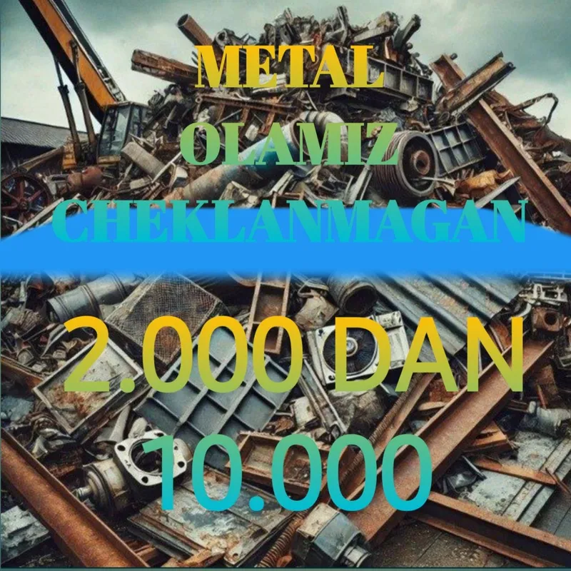 Toshkent buyicha metalolom qabul qilamiz b/y uzimiz ham olib kelamiz