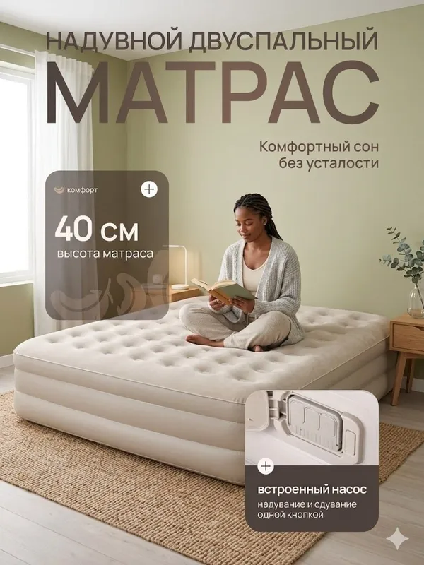 Надувная кровать INTEX 64426 Ultra Plush 99×191×46 cm — фото 2