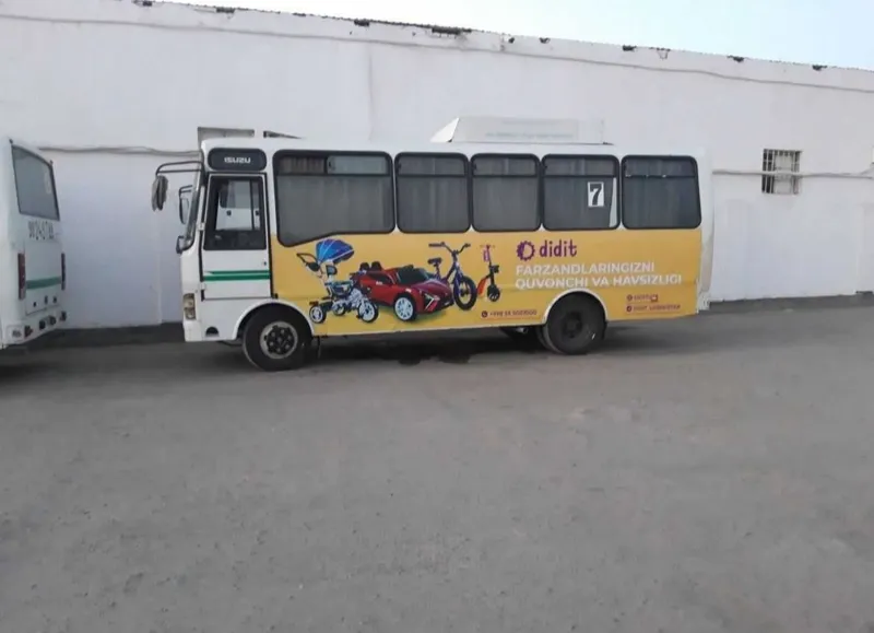 Автобусда реклама/ Namanganda Avtobuslarda reklama/Реклама на Автобуса — фото 5