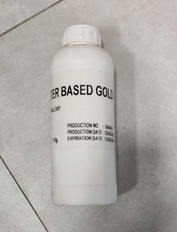 WATER BASED GOLD WGLD01 золотая краска для стекла фарфора и посуды 1кг — фото 1