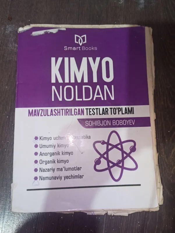 Kimyo noldan. Sohibjon Boboyev kitobi"Smart Books"