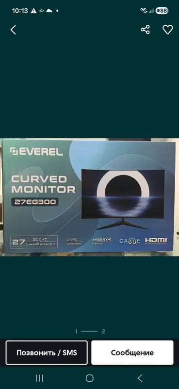 Everel 300hz 27 curved ŏyin uchun monitor yangi