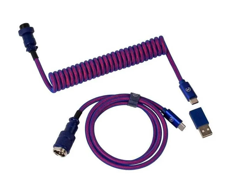 }Cabel Type-A/Type-C Keychron Premium Aviator Cable-Straight Purpule }Cabel Type-A/Type-C Keychron Premium Aviator Cable-Straight Purpule