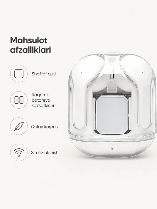 Беспроводные наушники AIR 31 с цифровым дисплеем 4