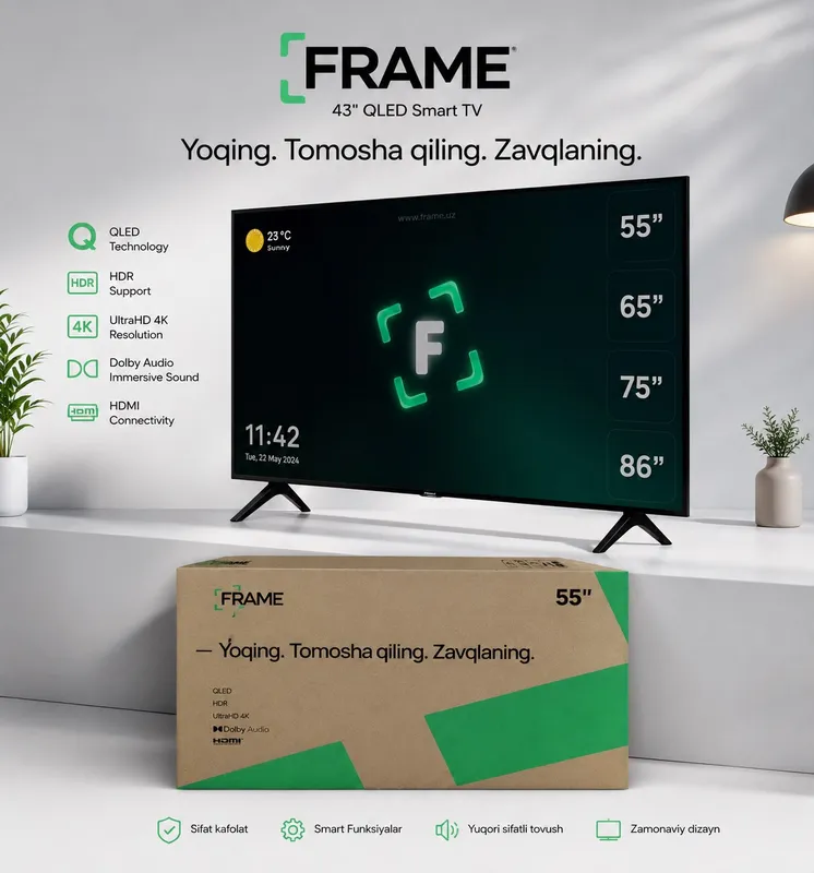 FRAME Smart TV 55” 4K UHD – Yangi!