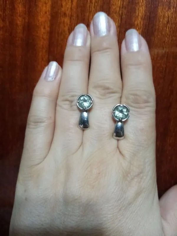 Серьги серебро с иолитами 2