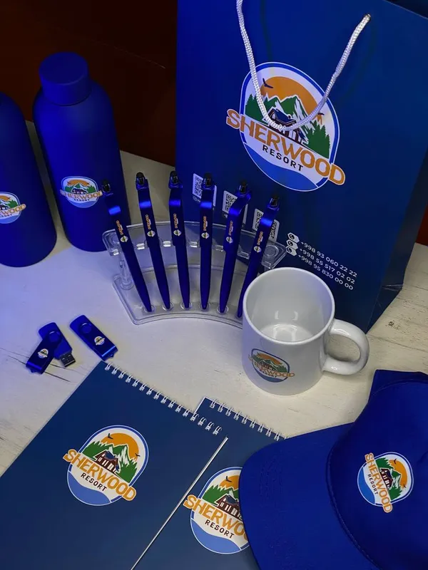 Logo tushurilgan bloknot paket bakal ruchka futbolka kepka statuetkala — фото 3