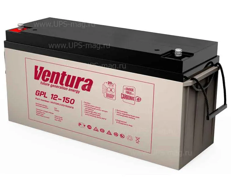 Аккумулятор для ИБП/UPS Ventura GPL 12в-150 ампер