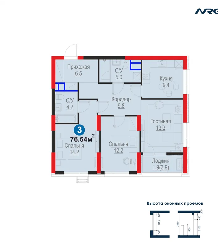ПВ 20% от 176 820 871 сум | 3 комн. квартира | Яшнабадский район | FIX PRICE — фото 1