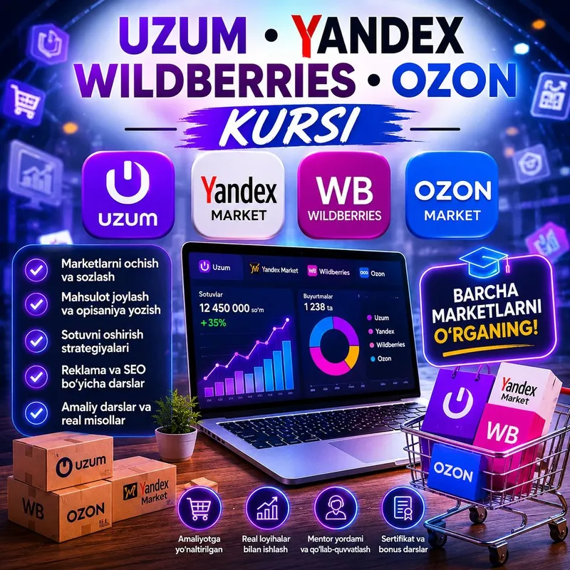 Uzum yandex wildbrees ozon kursi — фото 1