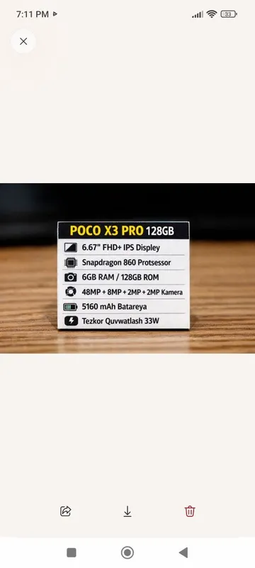 Poco x 3 pro sotuvda 2