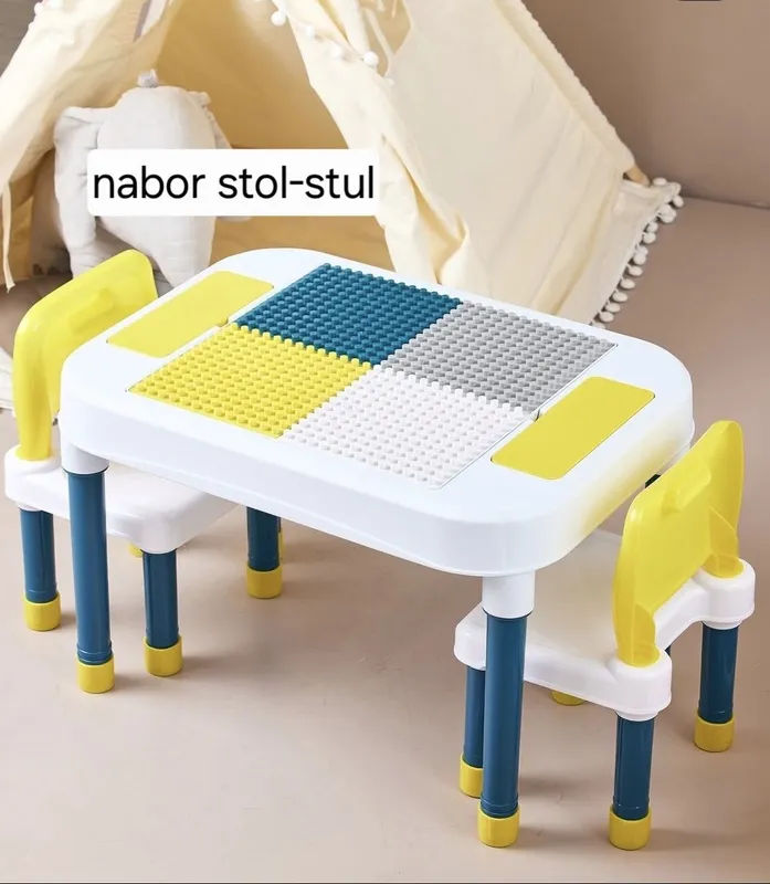 Bolalar uchun o'yin lego лего stol stul komplekti — фото 2